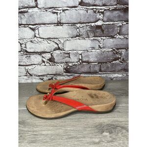 Vionic Bella 2 Red Synthetic Bow Casual Thong Sandals Women’s Sz 8.5M US/40EU